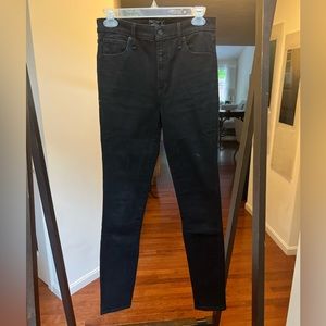 A&F high rise super skinny black jeans